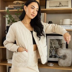 Cream Quilted Jacket